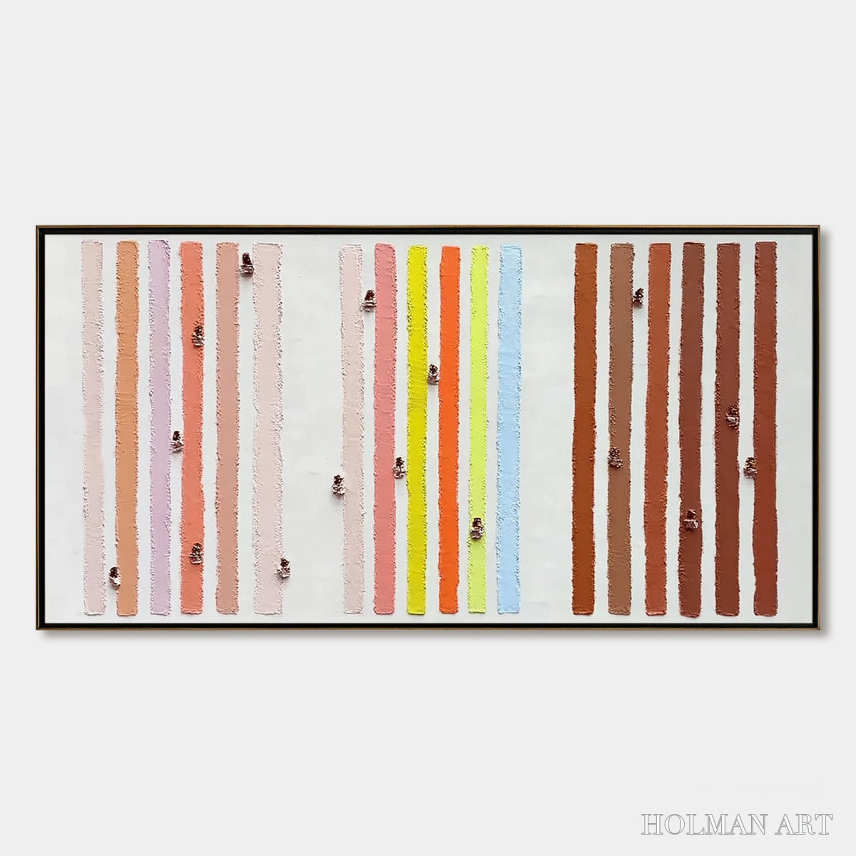 HOLMAN ART Our Walks – Colorful Textured Abstract Painting of Life's Journeys - image 1