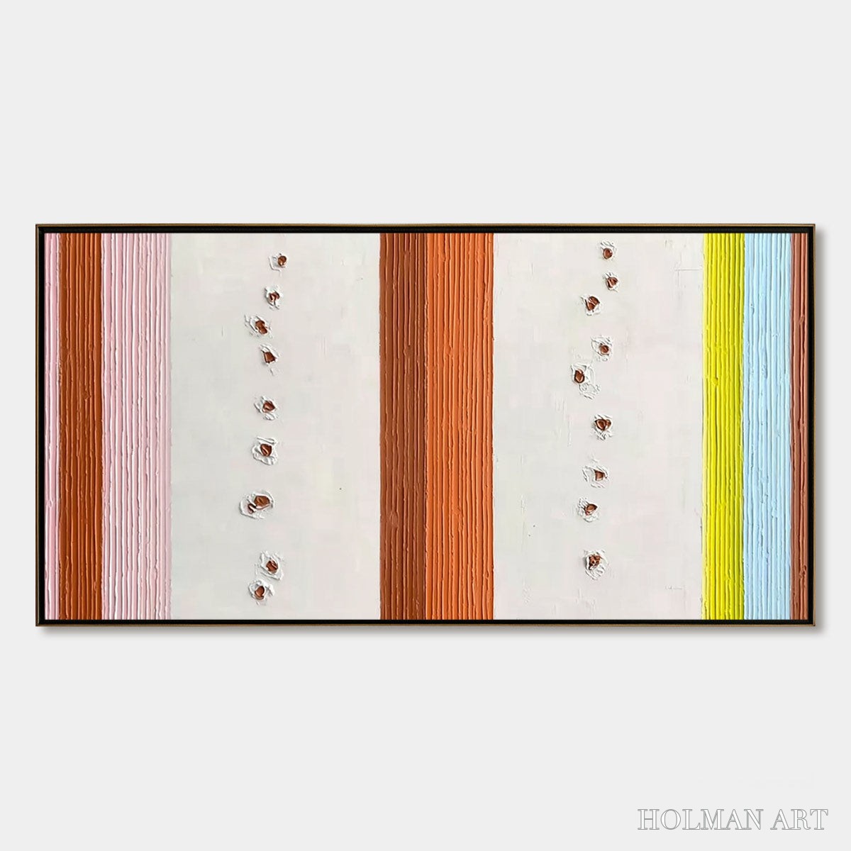 HOLMAN ART Color Cadence – Textured Colorful Abstract Impasto Stripe Painting - image 1