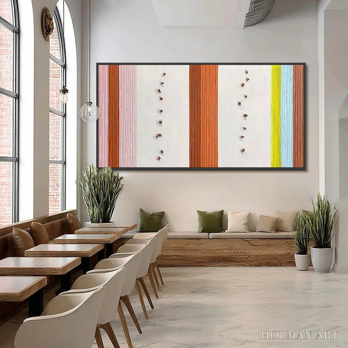 HOLMAN ART Color Cadence – Textured Colorful Abstract Impasto Stripe Painting - image 6