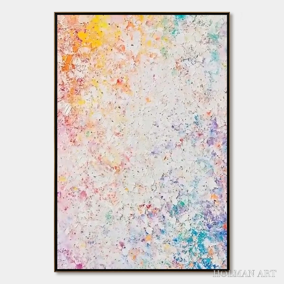 HOLMAN ART Serendipity – Colorful Textured Abstract Vertical Oil Painting - image 1