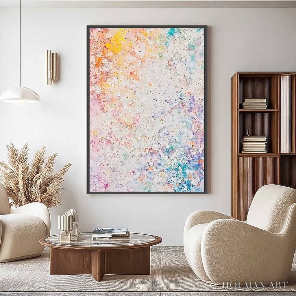 HOLMAN ART Serendipity – Colorful Textured Abstract Vertical Oil Painting - image 2