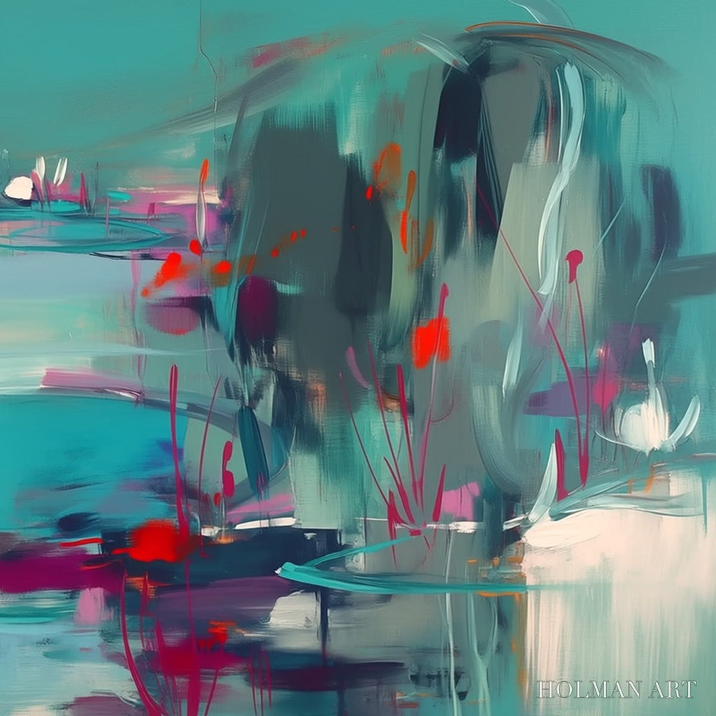 HOLMAN ART Waterlily Serenade – Vibrant Abstract Water Lilies - image 5