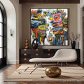 HOLMAN ART Concrete Carnival – Large Colorful Abstract Impasto - image 2