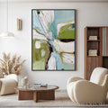 HOLMAN ART Verdant Nexus – Textured Abstract Painting with Green and Blue Hues - image 2