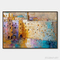 HOLMAN ART Citadel of Memories – Textured Impasto Cityscape Oil Painting - image 1