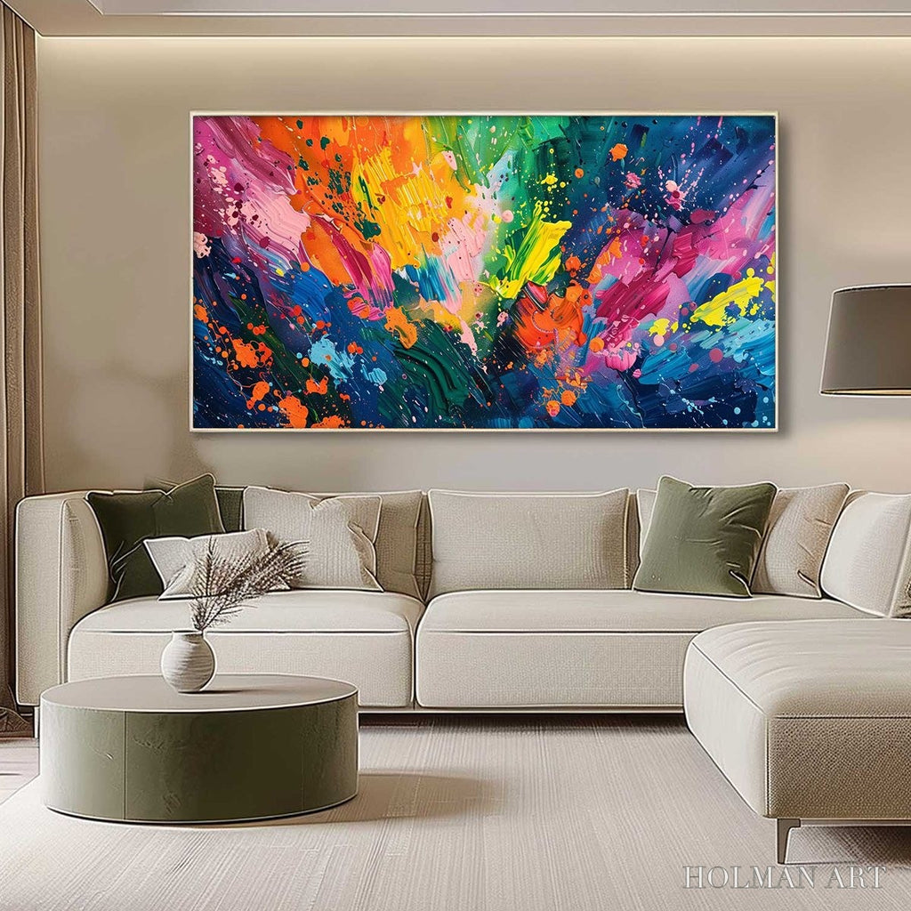 HOLMAN ART Spectrum Surge – Vibrant Abstract Textured Oil Painting - image 5
