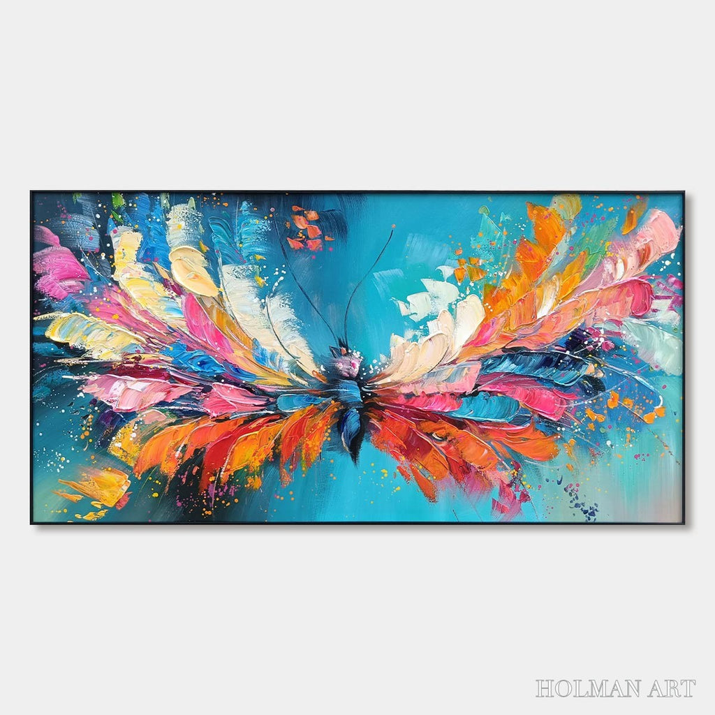 HOLMAN ART Ready to Ship | Metamorphosis | 28''X56'' | 70x140cm | Gold Frame - image 3