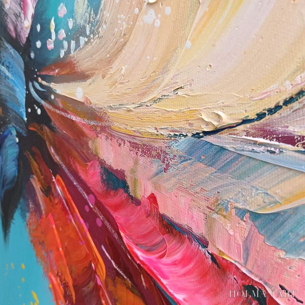 HOLMAN ART Ready to Ship | Metamorphosis | 28''X56'' | 70x140cm | Gold Frame - image 4
