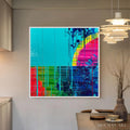 HOLMAN ART Melting Horizon – Vibrant Abstract Glitch Art Oil Painting - image 2