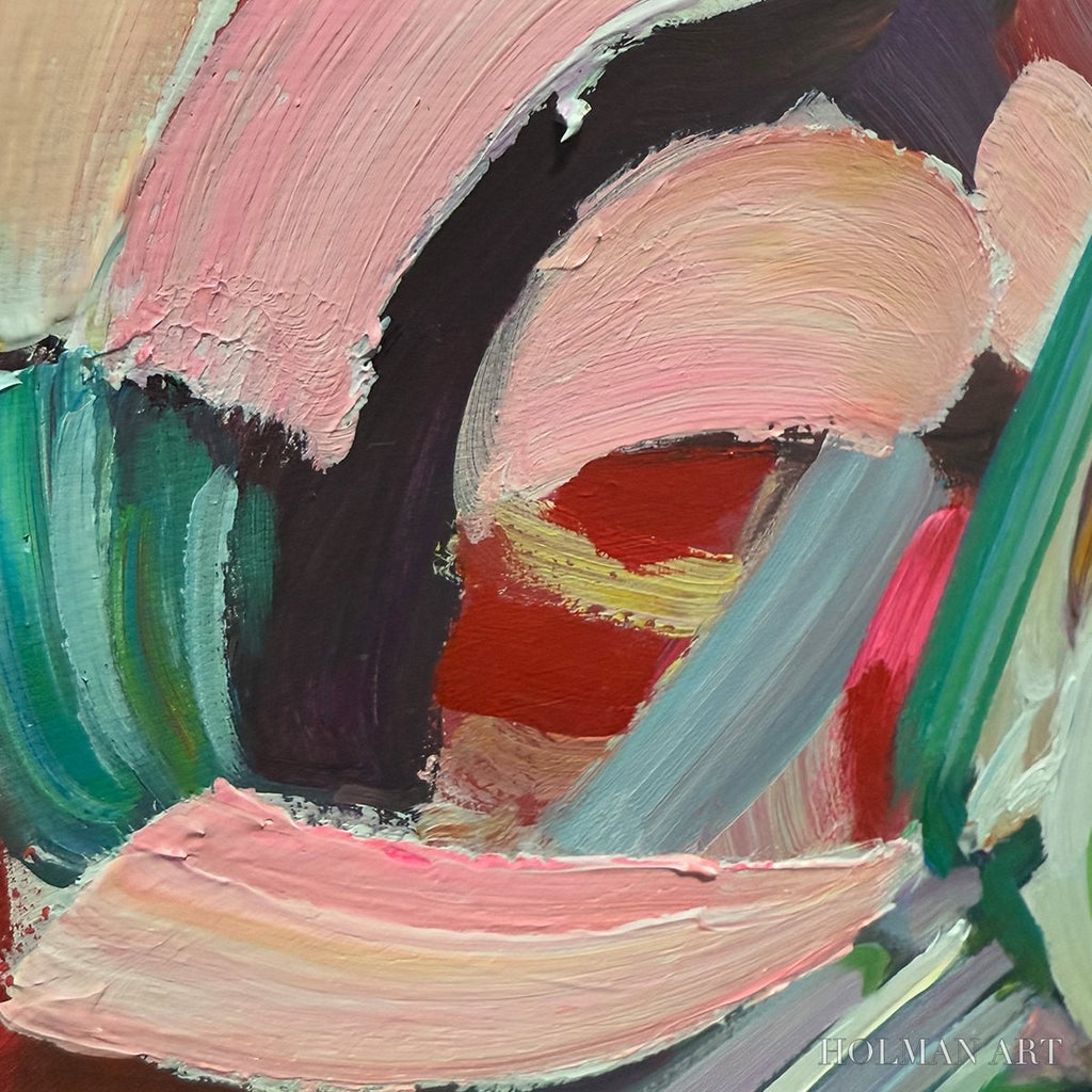 HOLMAN ART Hexagonal Harmony Textured Abstract Impasto Oil Painting - image 6
