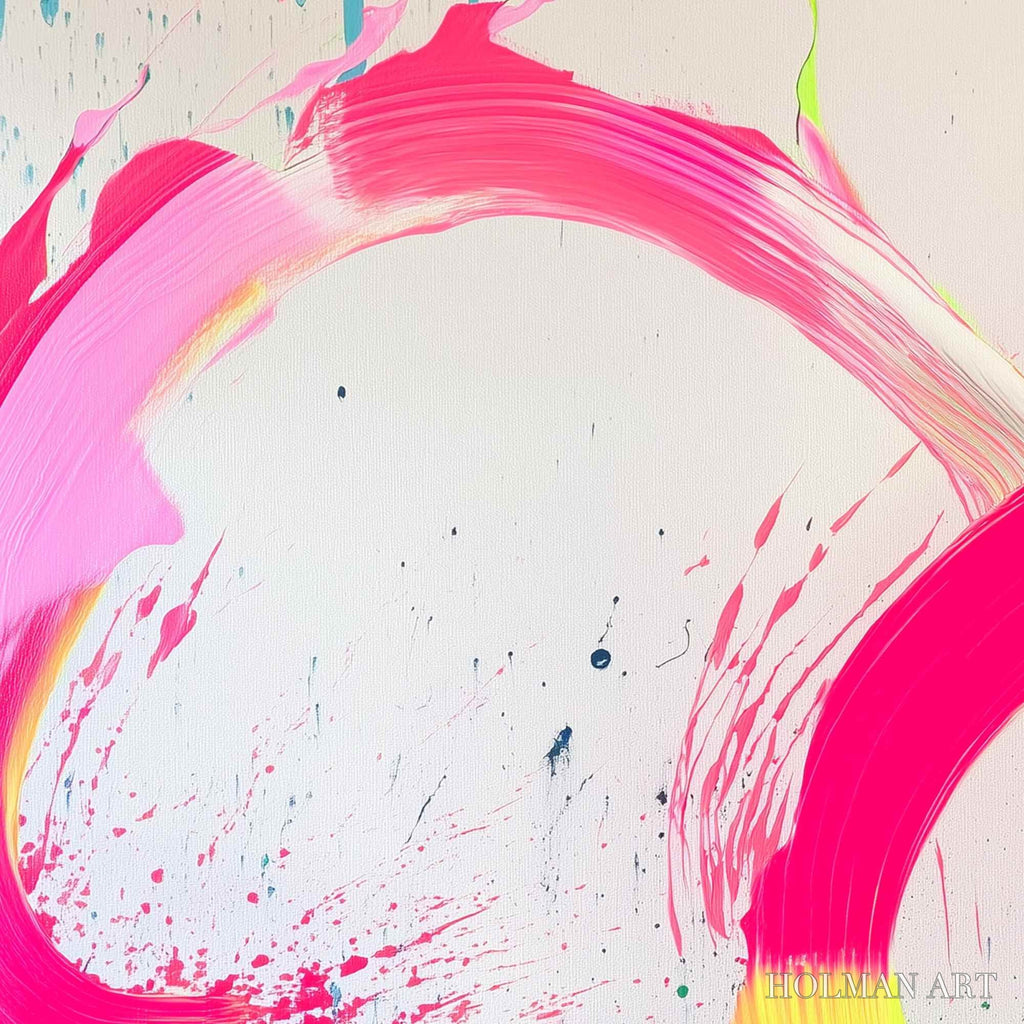HOLMAN ART Neon Bloom – Vibrant Abstract Acrylic Painting - image 6