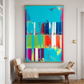HOLMAN ART Pixelated Paradise – Vibrant Abstract Glitch Art Oil Painting - image 2