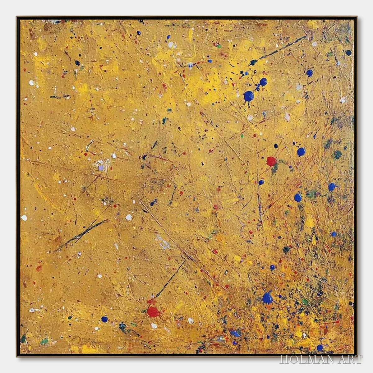 HOLMAN ART Golden Chorus – Abstract Expressionist Oil Painting - image 1