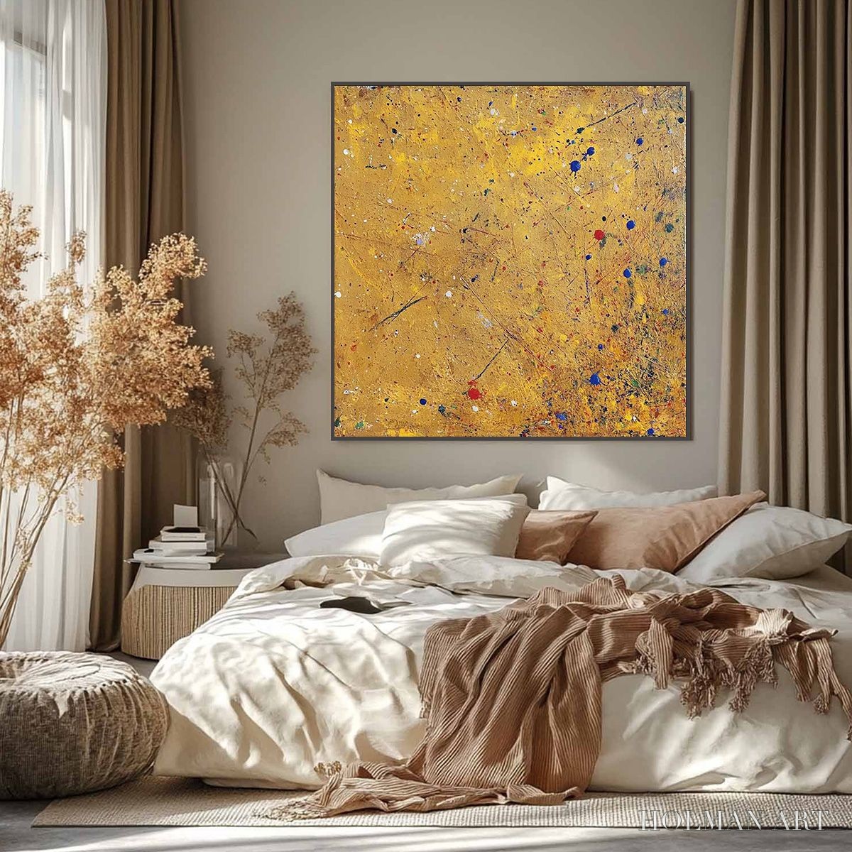 HOLMAN ART Golden Chorus – Abstract Expressionist Oil Painting - image 6