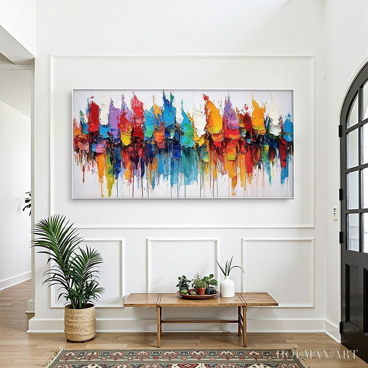 HOLMAN ART Colorfalls – Panoramic Abstract Oil Painting in Vibrant Hues - image 2
