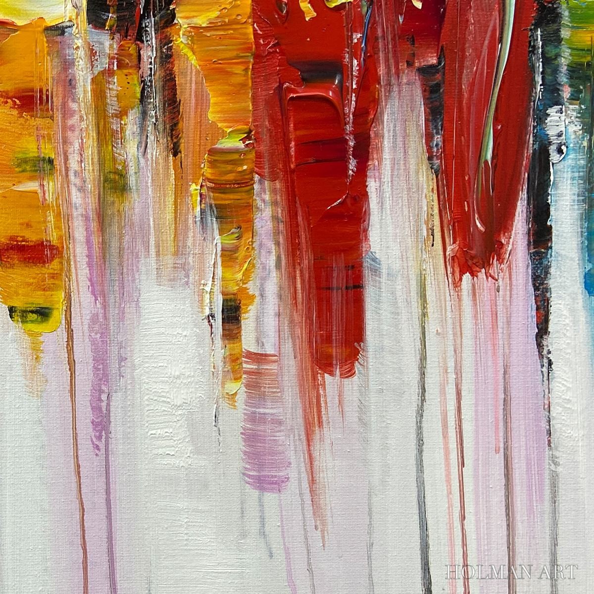 HOLMAN ART Colorfalls – Panoramic Abstract Oil Painting in Vibrant Hues - image 3