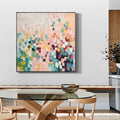 HOLMAN ART Confetti Dream – Abstract Colorful Oil Painting in Pink, Teal, and Gold - image 2