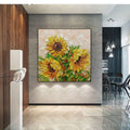 HOLMAN ART Golden Trio – Impasto Sunflower Oil Painting in Vibrant Yellows - image 2