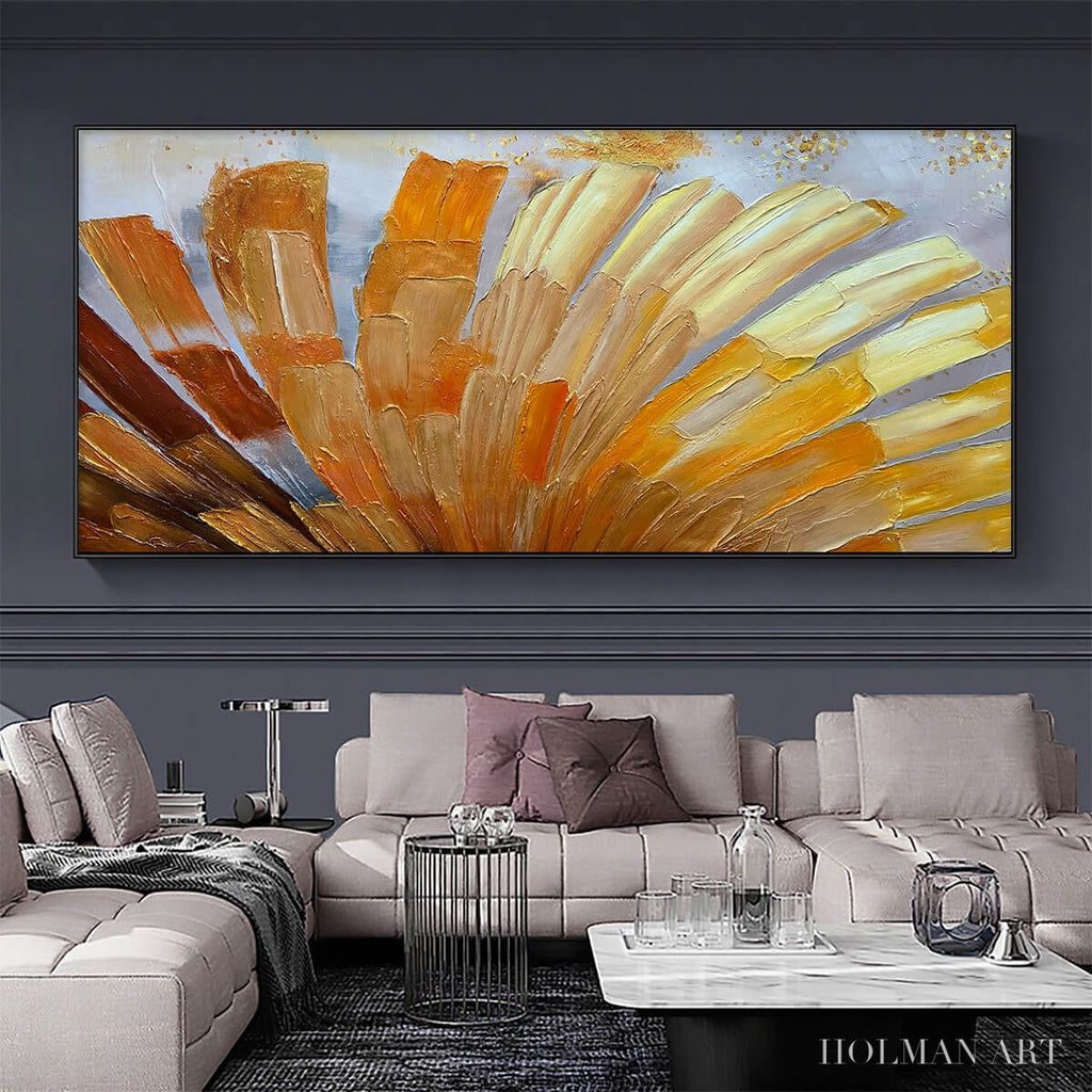 HOLMAN ART Golden Radiance – Abstract Gold Textured Impasto Oil Painting - image 2