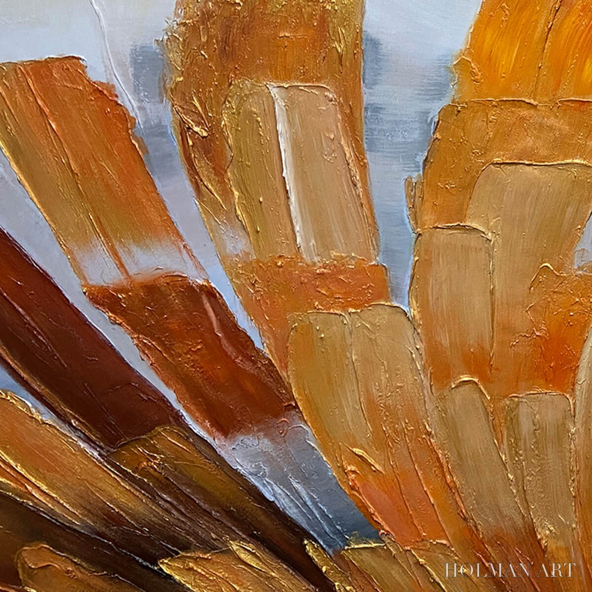 HOLMAN ART Golden Radiance – Abstract Gold Textured Impasto Oil Painting - image 5