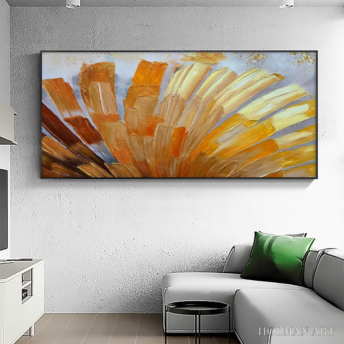 HOLMAN ART Golden Radiance – Abstract Gold Textured Impasto Oil Painting - image 6