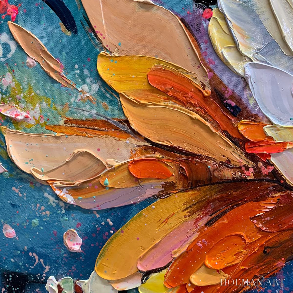 HOLMAN ART Metamorphosis – Textured Impasto Colorful Butterfly Oil Painting - image 5