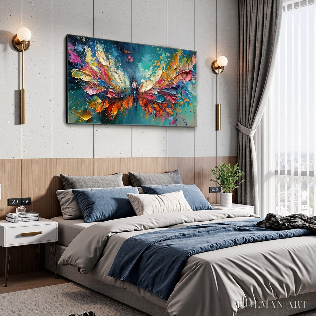 HOLMAN ART Metamorphosis – Textured Impasto Colorful Butterfly Oil Painting - image 6