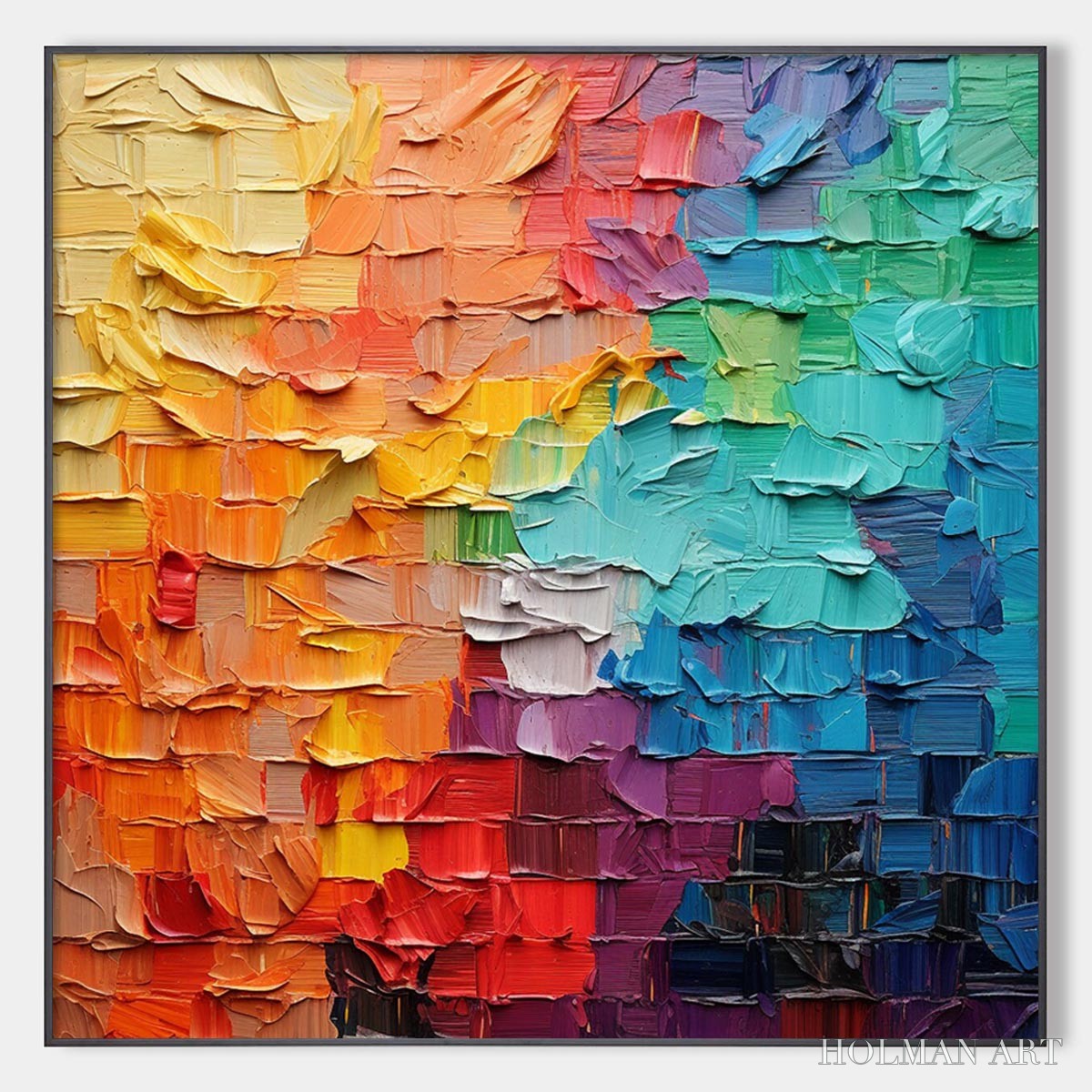 HOLMAN ART Chroma Flow – Textured Abstract Impasto Oil Painting - image 1