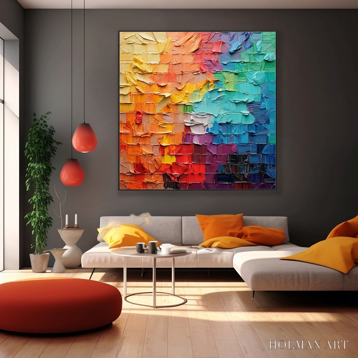 HOLMAN ART Chroma Flow – Textured Abstract Impasto Oil Painting - image 5