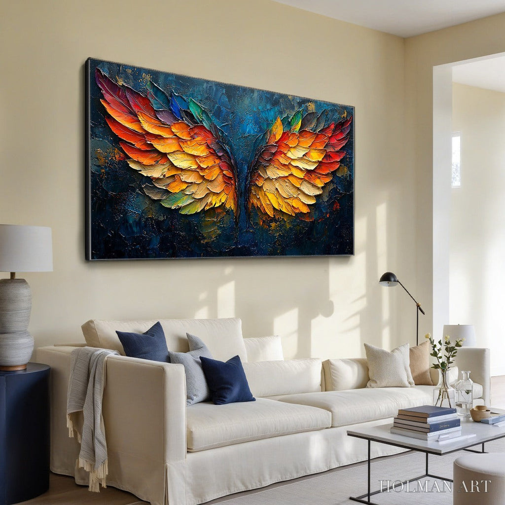 HOLMAN ART Wings of Fire – Textured Abstract Oil Painting - image 4
