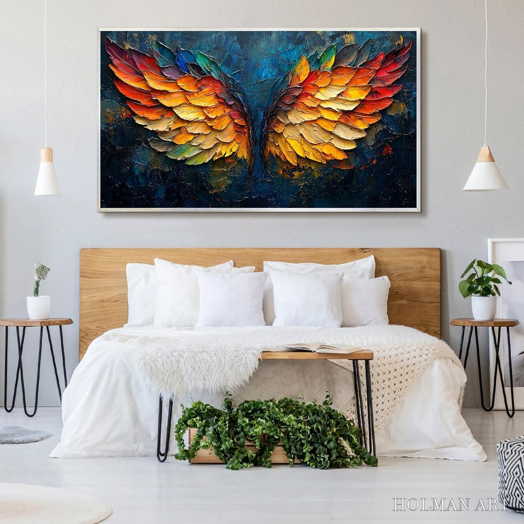 HOLMAN ART Wings of Fire – Textured Abstract Oil Painting - image 6