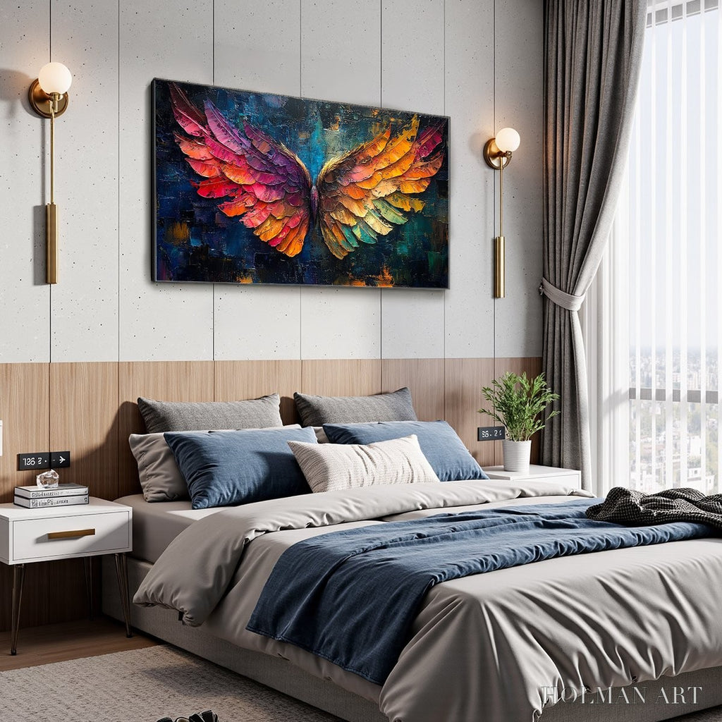 HOLMAN ART Wings of Ascension – Textured Abstract Oil Painting - image 4