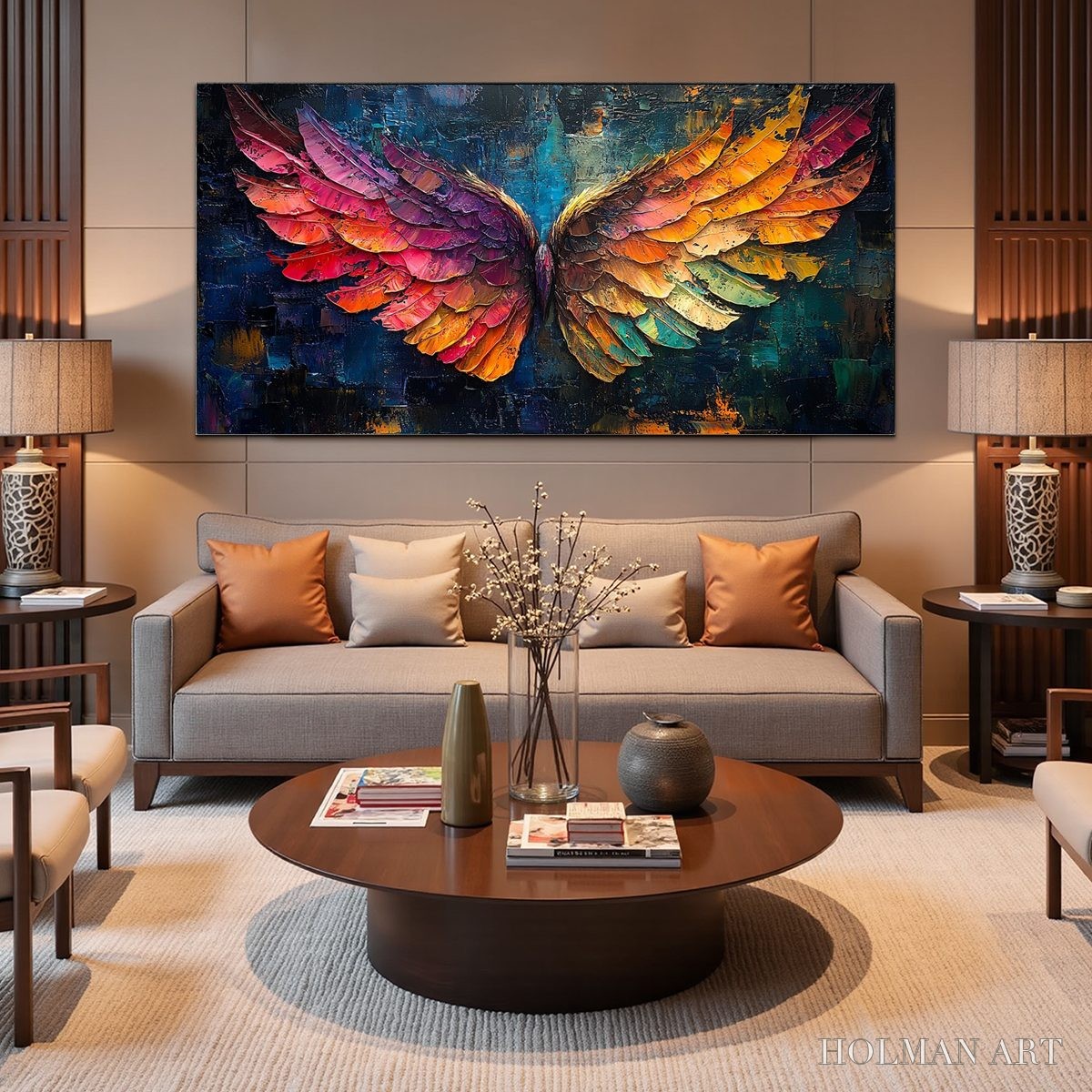 HOLMAN ART Wings of Ascension – Textured Abstract Oil Painting - image 6