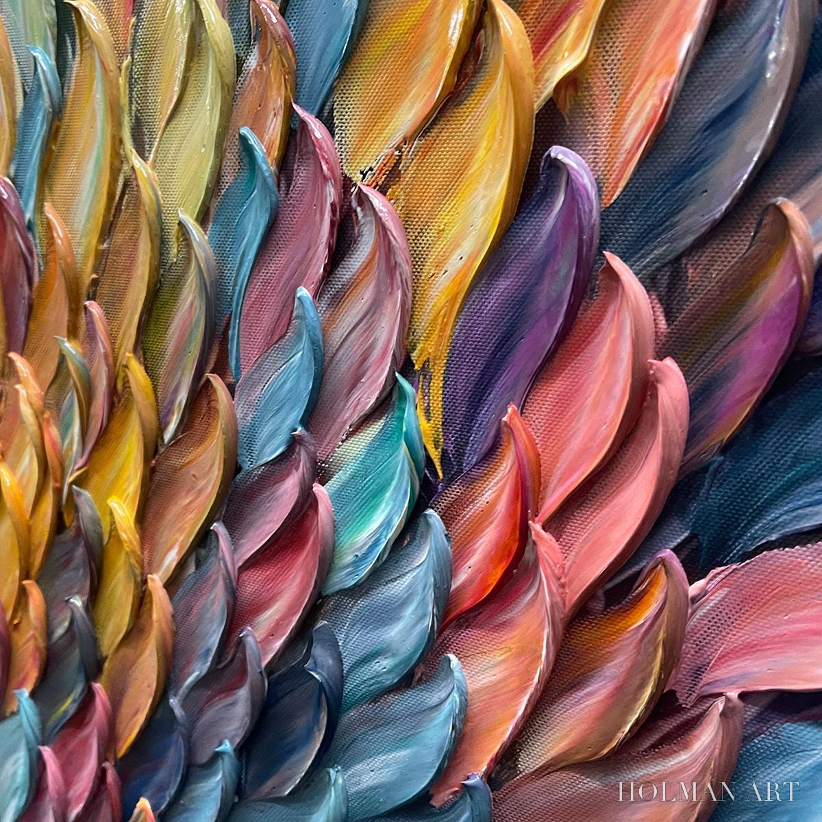 HOLMAN ART Chroma Whirl – Textured Impasto Oil Painting in Vibrant Multicolor - image 6