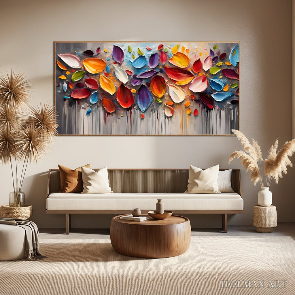 HOLMAN ART Autumn Rain – Textured Impasto Leaf Fall Oil Painting - image 2