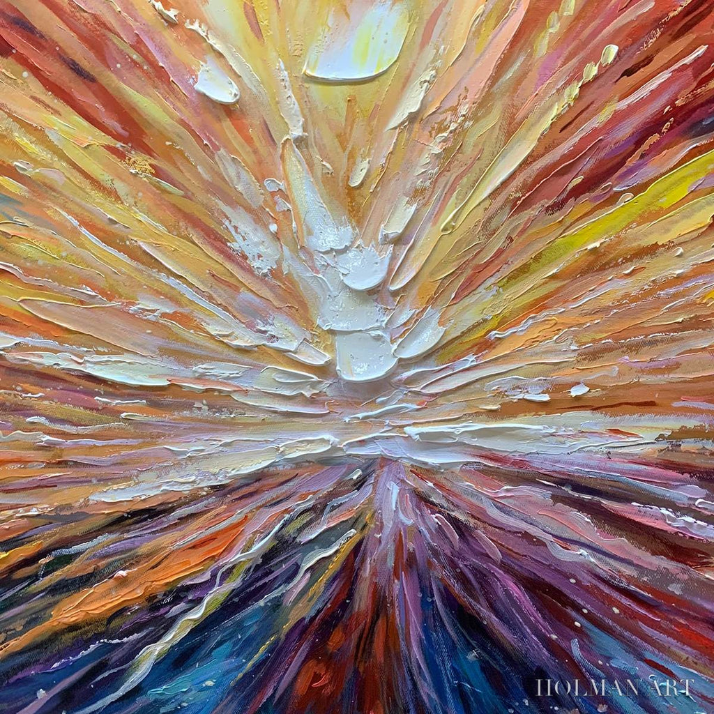 HOLMAN ART Solar Flare – Textured Impasto Abstract Oil Painting - image 3