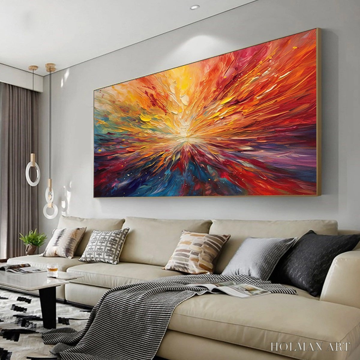 HOLMAN ART Solar Flare – Textured Impasto Abstract Oil Painting - image 4