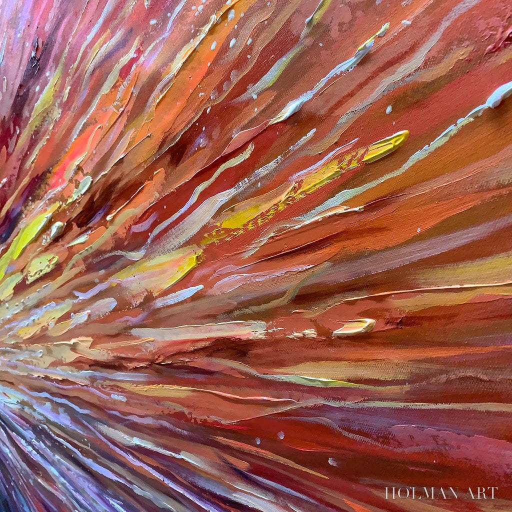 HOLMAN ART Solar Flare – Textured Impasto Abstract Oil Painting - image 5