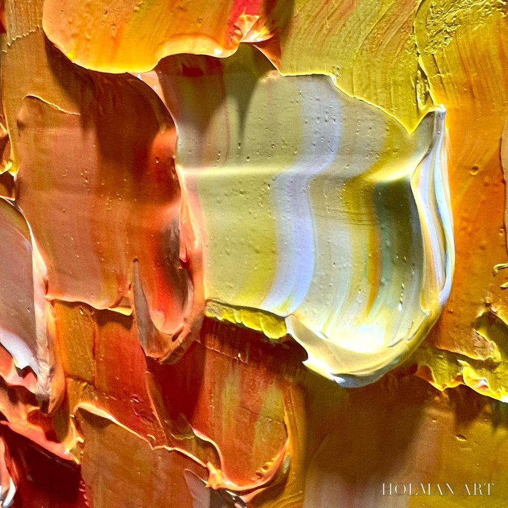 HOLMAN ART Rainbow Harmony – Textured Impasto Abstract Oil Painting - image 3