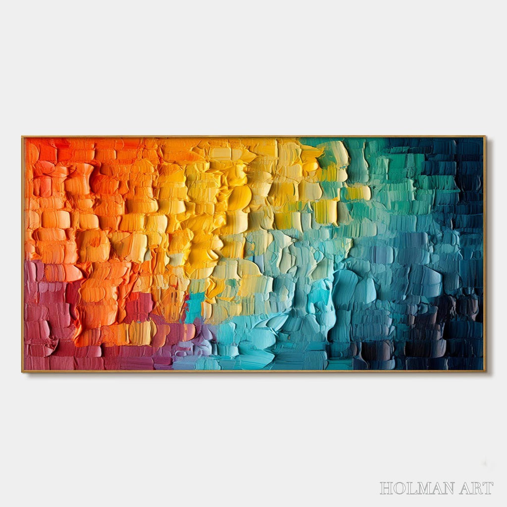HOLMAN ART Chromatic Flow – Textured Impasto Abstract Oil Painting - image 1