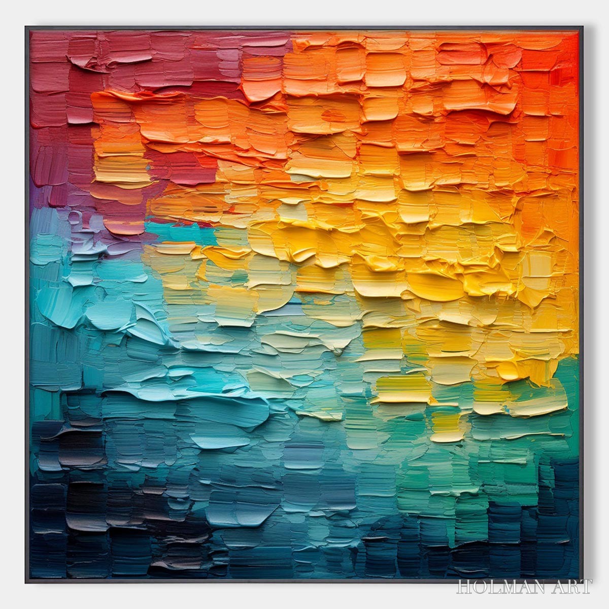 HOLMAN ART Chroma Flow – Textured Abstract Impasto Oil Painting - image 1