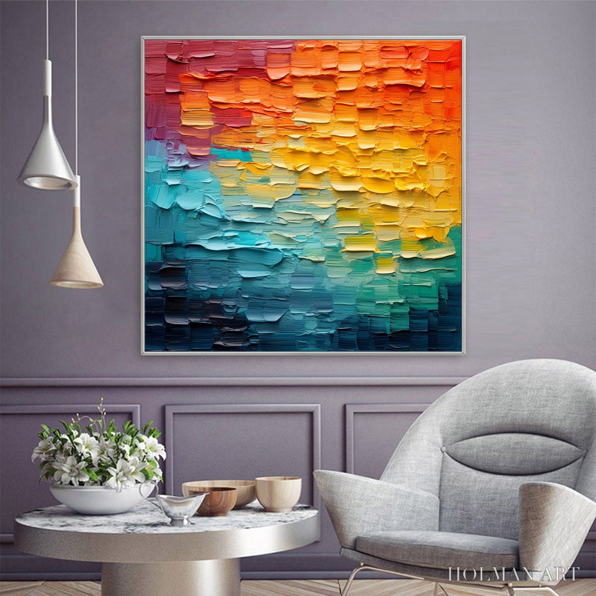 HOLMAN ART Chroma Flow – Textured Abstract Impasto Oil Painting - image 5
