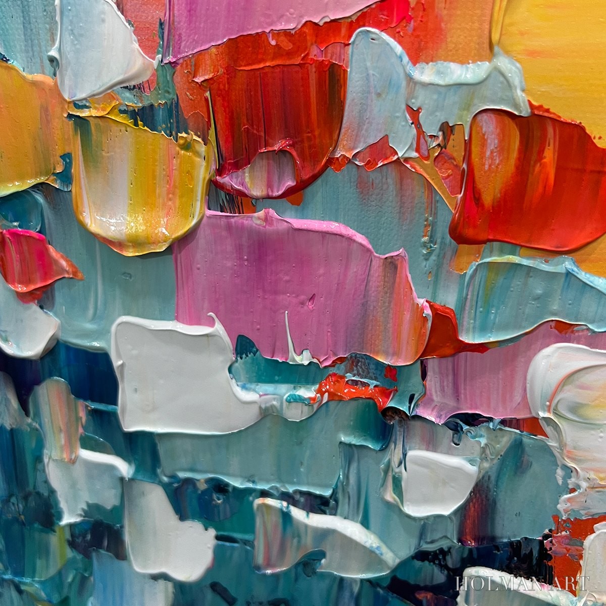 HOLMAN ART Confetti Dreams – Textured Abstract Oil Painting - image 3