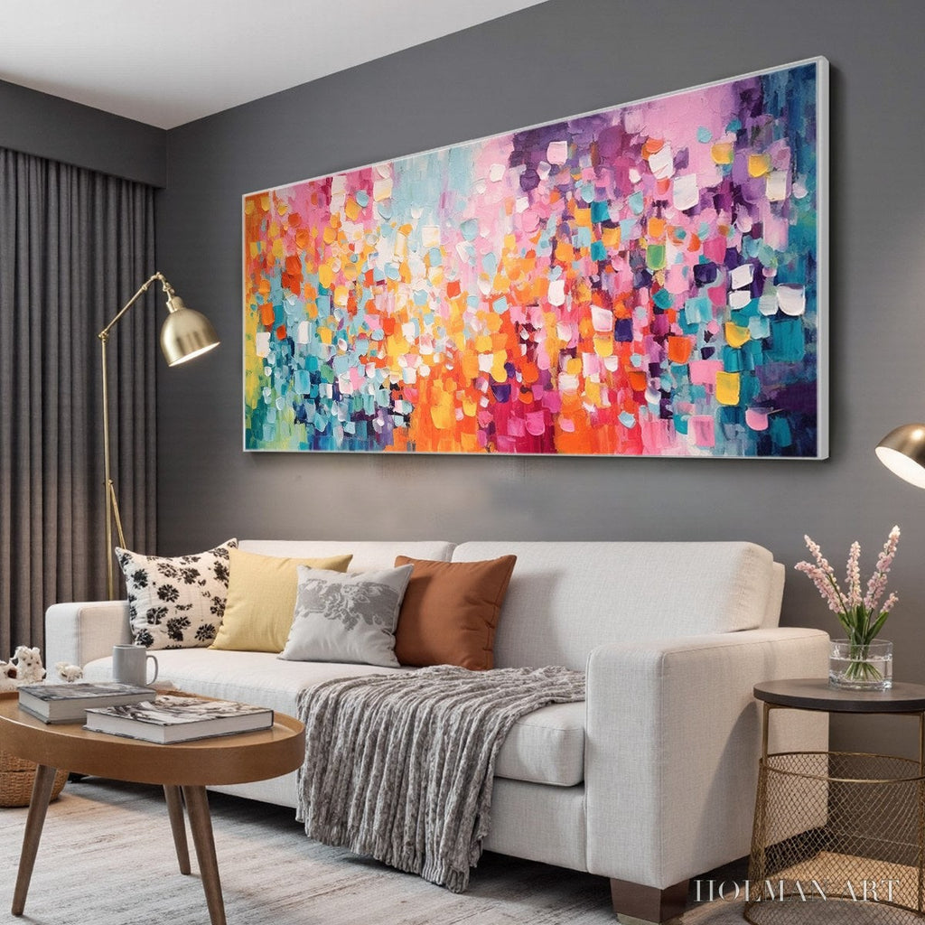 HOLMAN ART Confetti Dreams – Textured Abstract Oil Painting - image 4