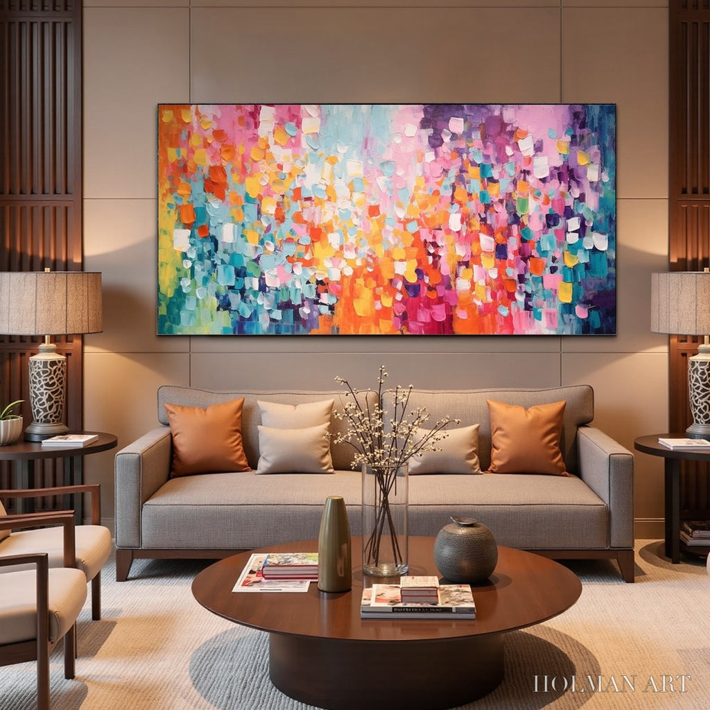 HOLMAN ART Confetti Dreams – Textured Abstract Oil Painting - image 5