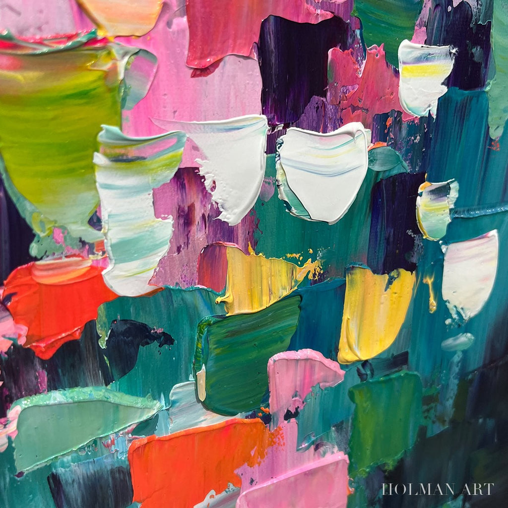 HOLMAN ART Confetti Dreams – Textured Abstract Oil Painting - image 6