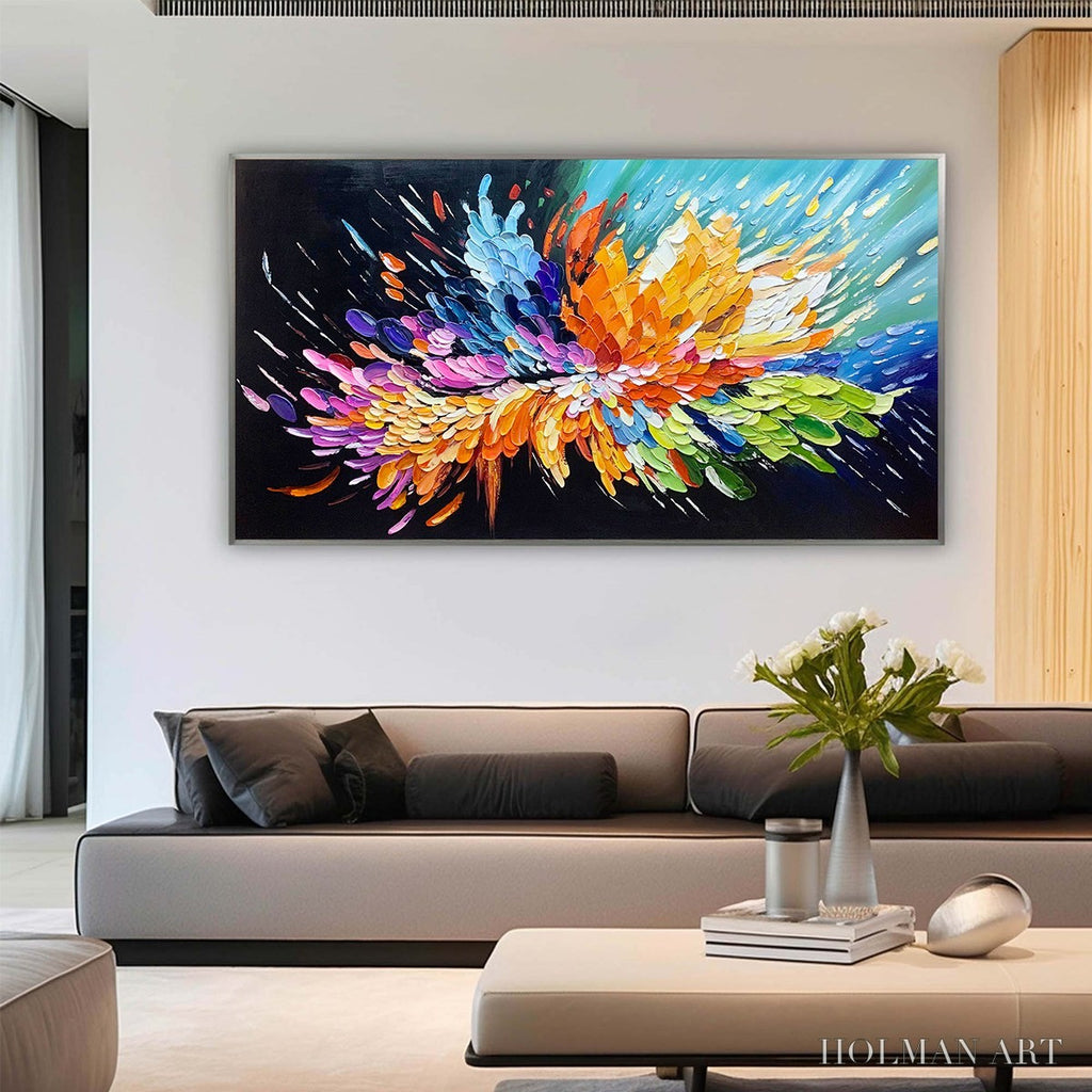 HOLMAN ART Cosmic Burst – Textured Impasto Abstract Oil Painting - image 2