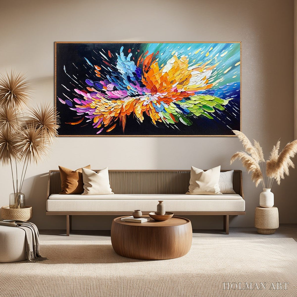HOLMAN ART Cosmic Burst – Textured Impasto Abstract Oil Painting - image 4