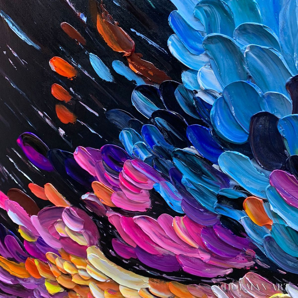 HOLMAN ART Cosmic Burst – Textured Impasto Abstract Oil Painting - image 6