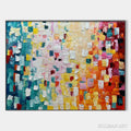 HOLMAN ART Pixel Rainbow – Colorful Abstract Impasto Oil Painting - image 1
